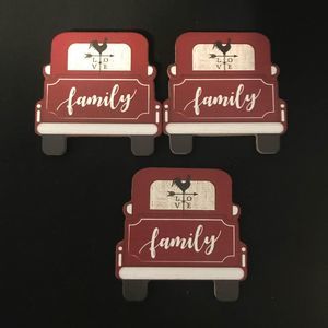 Set of 3 large magnets family car